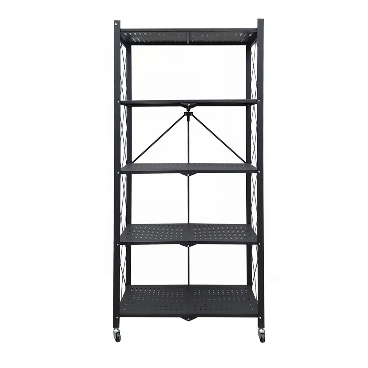 Estante Plegable Metálico 5 Niveles Negro