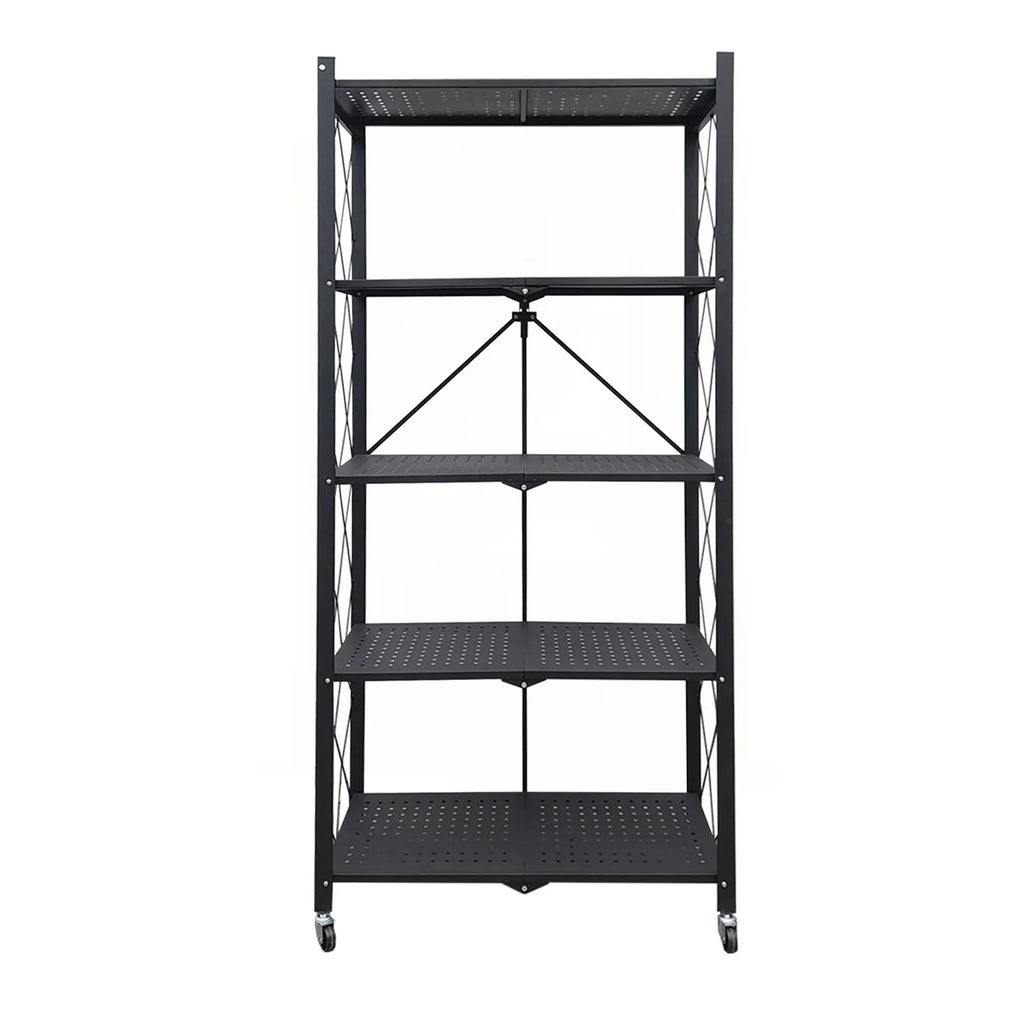 Estante Plegable Metálico 5 Niveles Negro