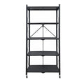 Estante Plegable Metálico 5 Niveles Negro