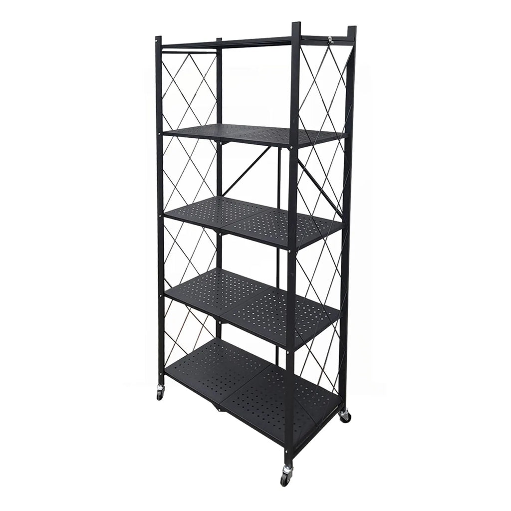 Estante Plegable Metálico 5 Niveles Negro
