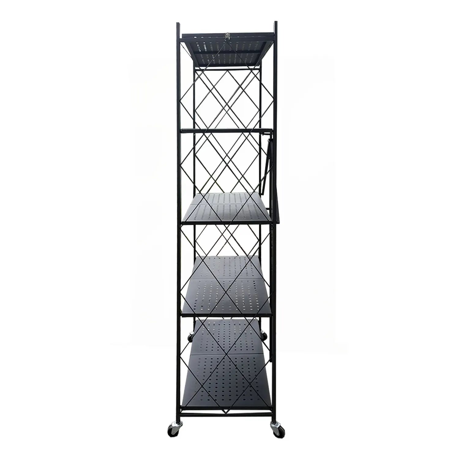 Estante Plegable Metálico 5 Niveles Negro