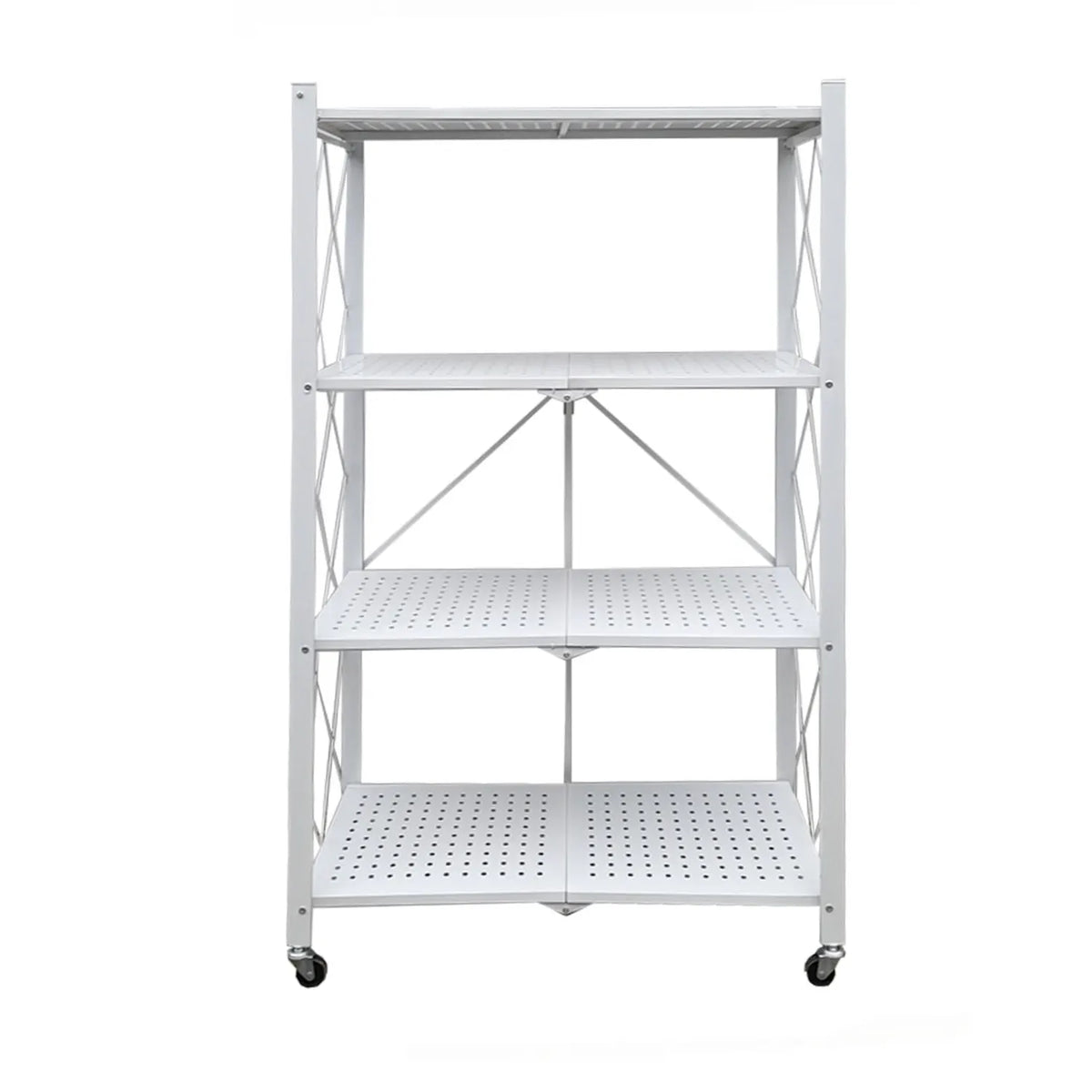 Estante Plegable Metálico 4 Niveles Blanco