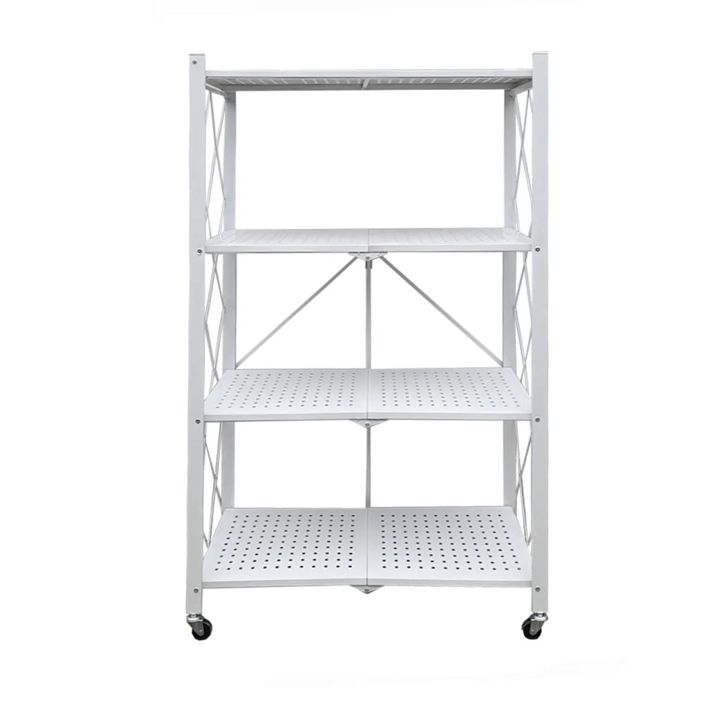 Estante Plegable Metálico 4 Niveles Blanco