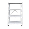 Estante Plegable Metálico 4 Niveles Blanco