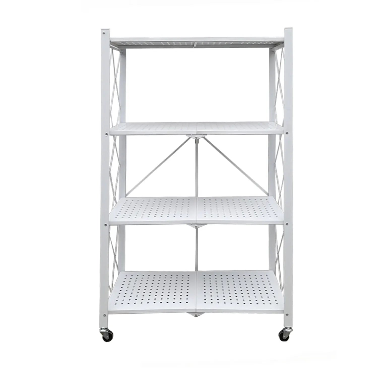 Estante Plegable Metálico 4 Niveles Blanco