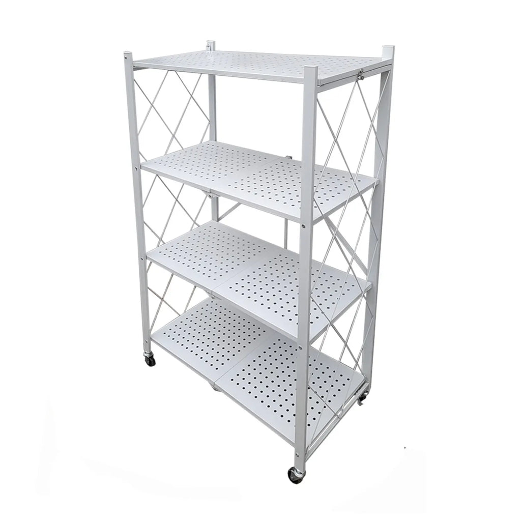 Estante Plegable Metálico 4 Niveles Blanco