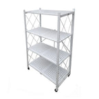Estante Plegable Metálico 4 Niveles Blanco