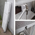 Estante Plegable Metálico 4 Niveles Blanco