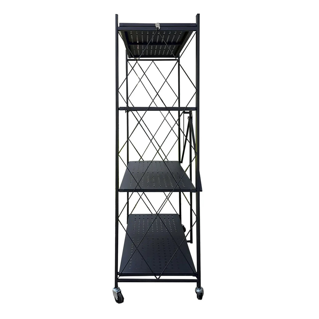 Estante Plegable Metálico 4 Niveles Negro