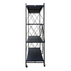 Estante Plegable Metálico 4 Niveles Negro