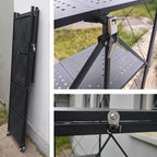Estante Plegable Metálico 4 Niveles Negro
