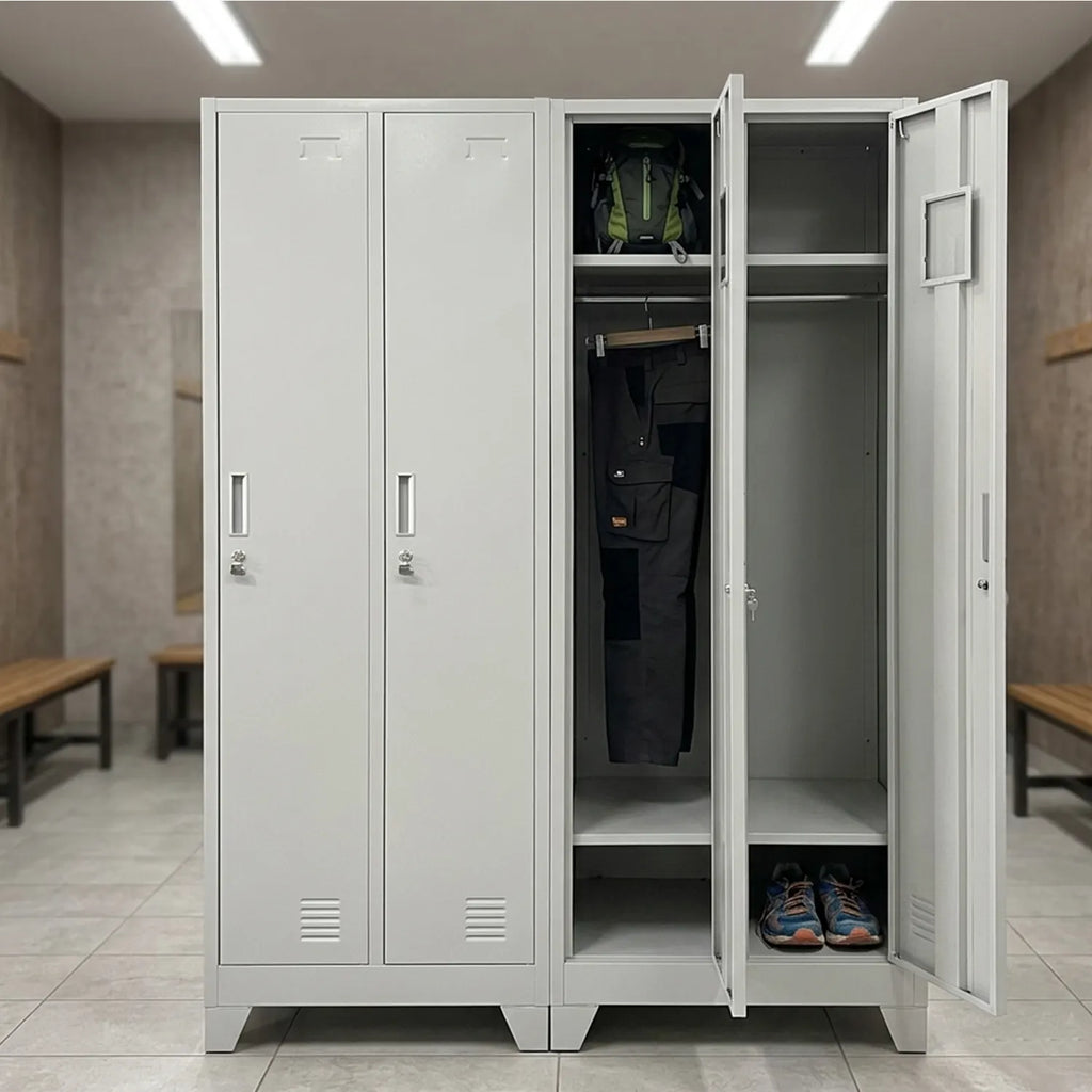Locker 2 Cuerpos 2 Puertas con Porta Candado