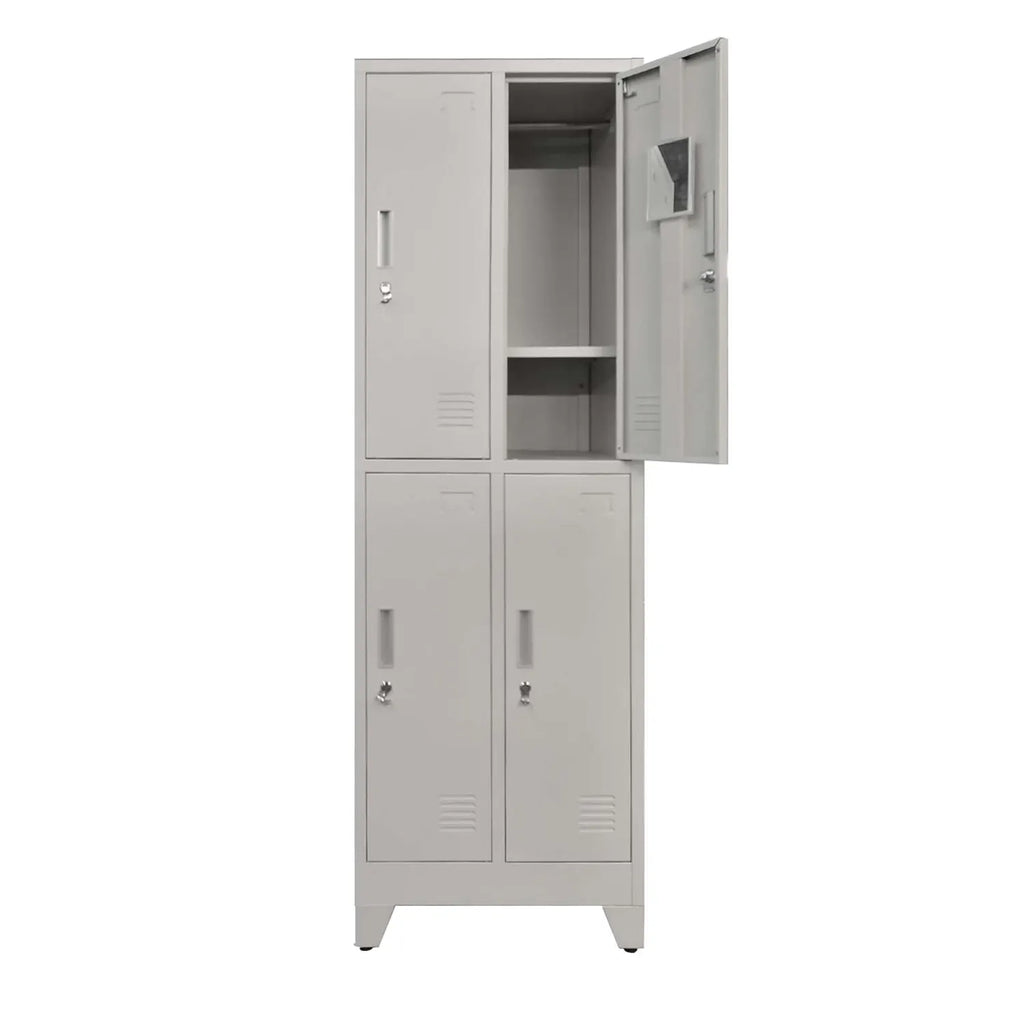 Locker 2 Cuerpos 4 Puertas con Porta Candado