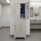 Locker 2 Cuerpos 4 Puertas con Porta Candado