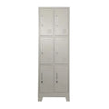 Locker 2 Cuerpos 6 Puertas con Porta Candado