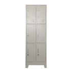Locker 2 Cuerpos 6 Puertas con Porta Candado