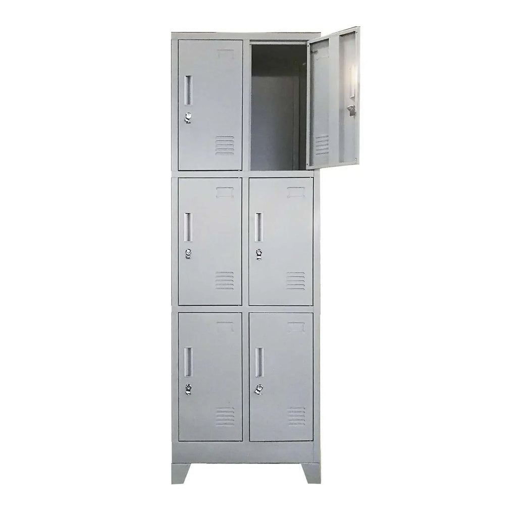 Locker 2 Cuerpos 6 Puertas con Porta Candado