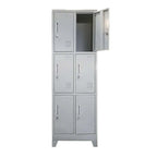 Locker 2 Cuerpos 6 Puertas con Porta Candado