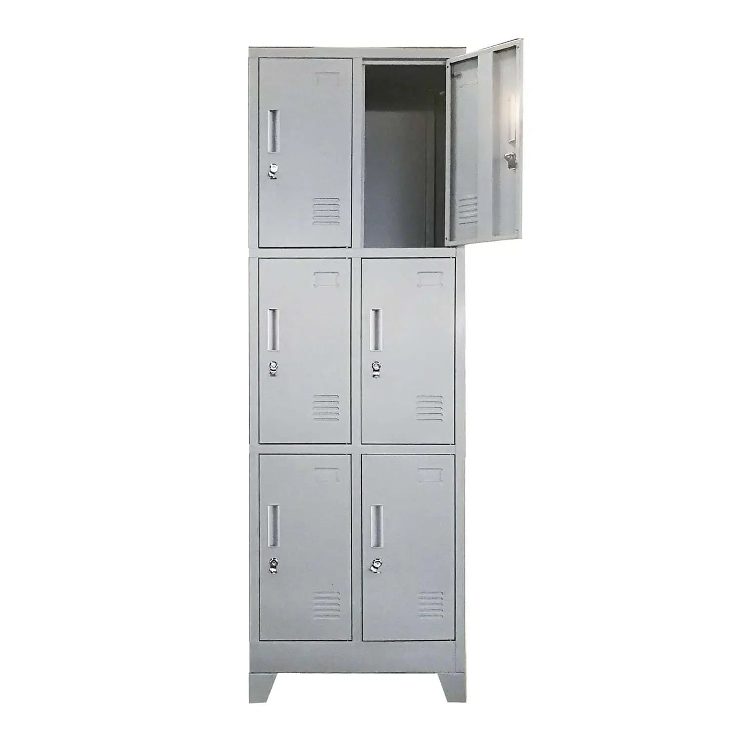 Locker 2 Cuerpos 6 Puertas con Porta Candado
