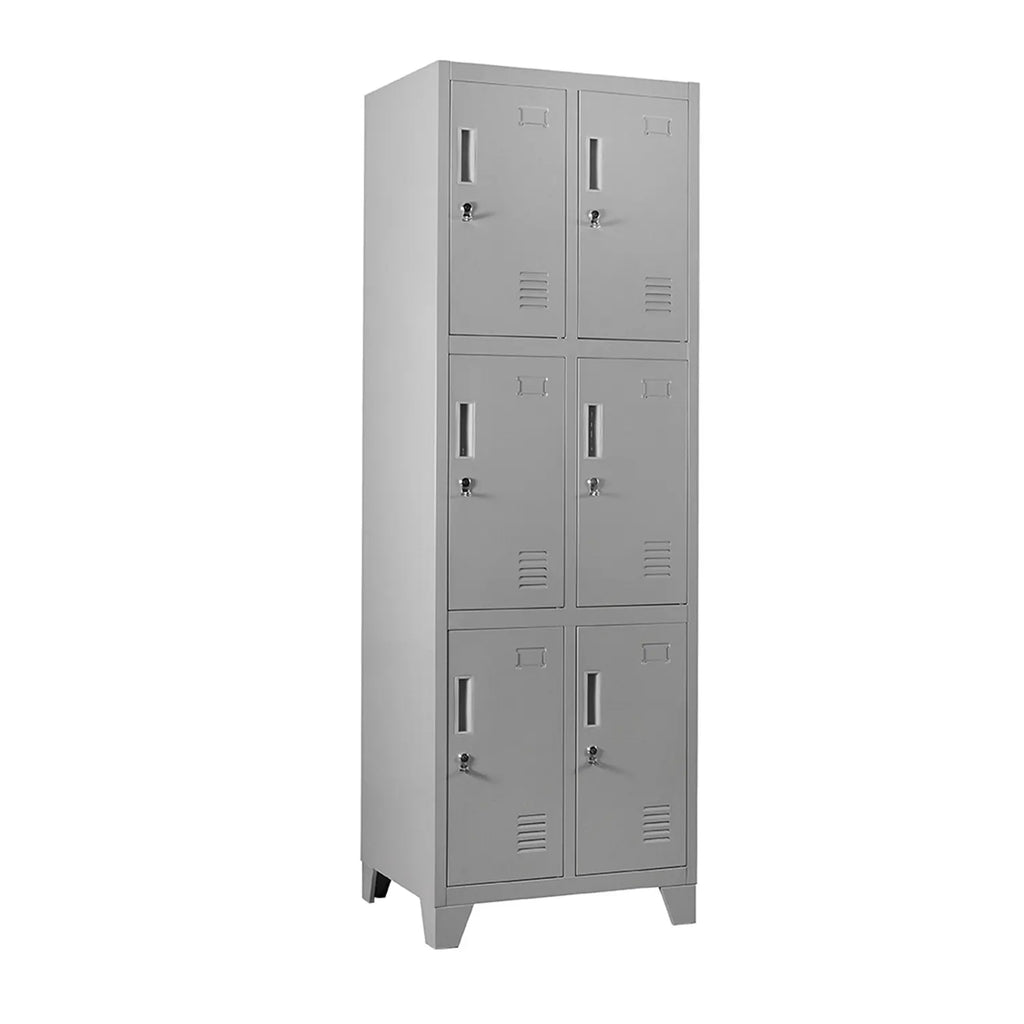Locker 2 Cuerpos 6 Puertas con Porta Candado