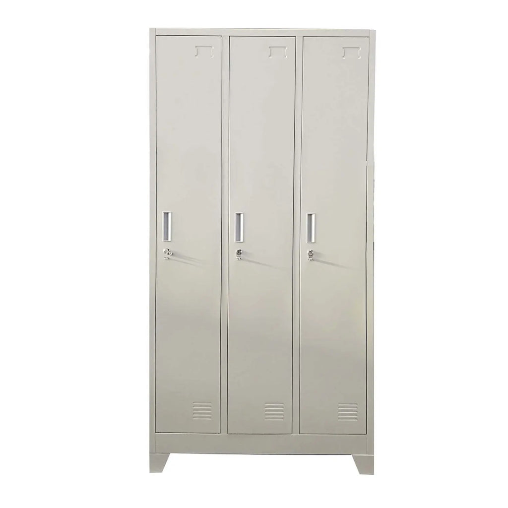Locker 3 Cuerpos 3 Puertas con Porta Candado
