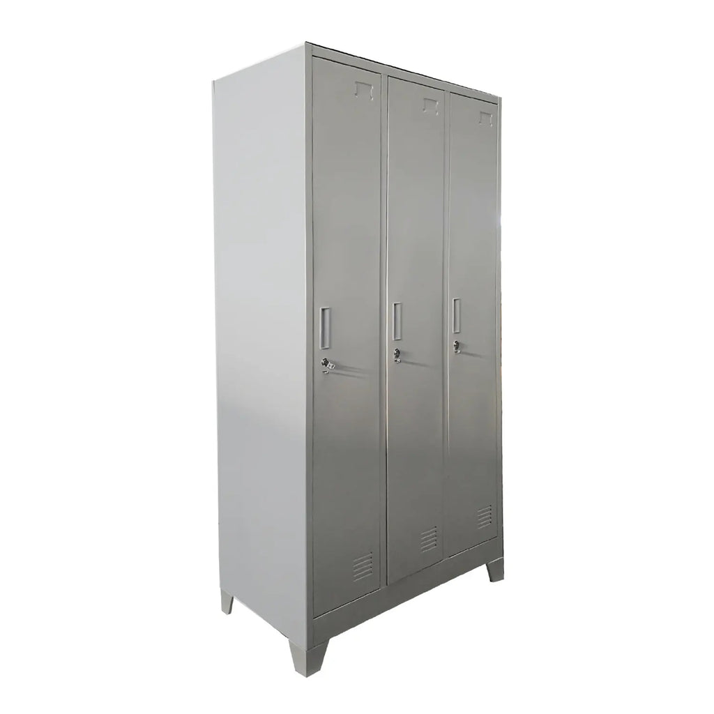 Locker 3 Cuerpos 3 Puertas con Porta Candado