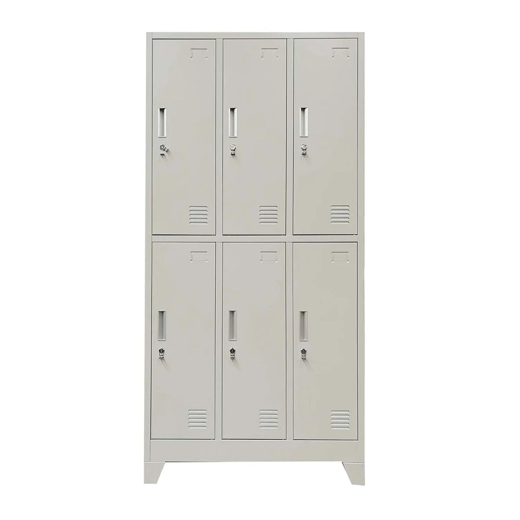Locker 3 Cuerpos 6 Puertas con Porta Candado