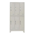 Locker 3 Cuerpos 6 Puertas con Porta Candado