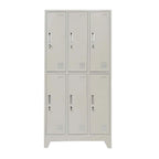 Locker 3 Cuerpos 6 Puertas con Porta Candado