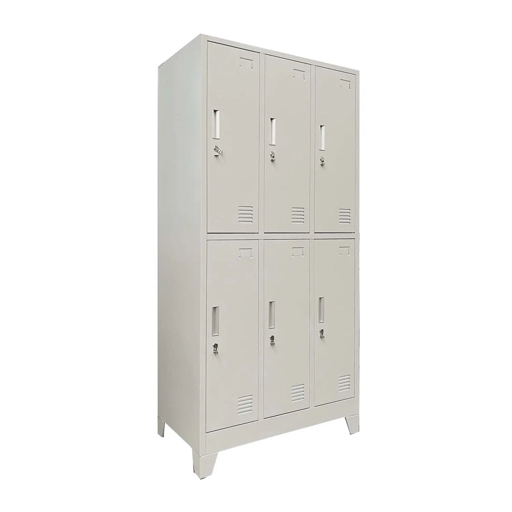 Locker 3 Cuerpos 6 Puertas con Porta Candado