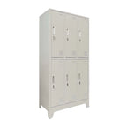 Locker 3 Cuerpos 6 Puertas con Porta Candado