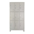 Locker 3 Cuerpos 9 Puertas con Porta Candado