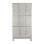 Locker 3 Cuerpos 9 Puertas con Porta Candado