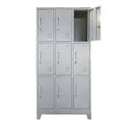 Locker 3 Cuerpos 9 Puertas con Porta Candado