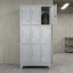 Locker 3 Cuerpos 9 Puertas con Porta Candado