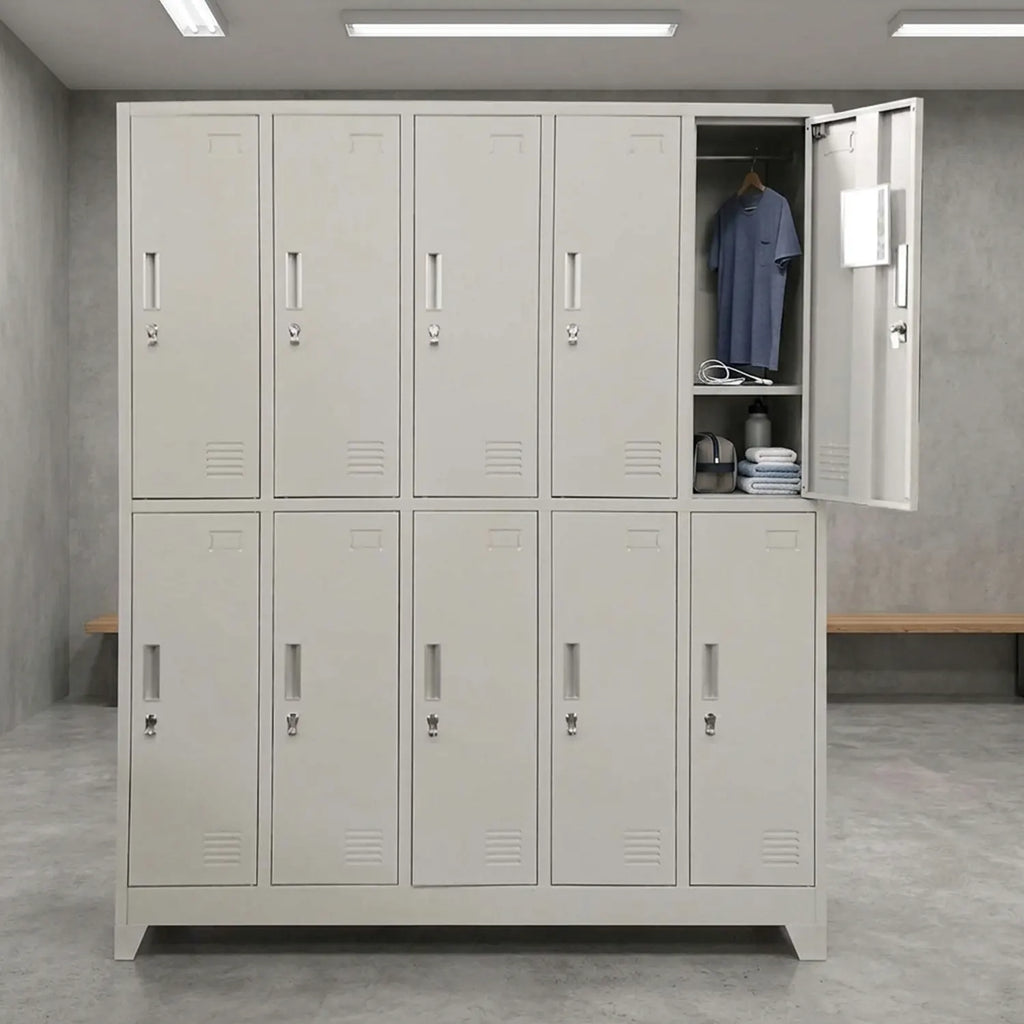 Locker 5 Cuerpos 10 Puertas con Porta Candado
