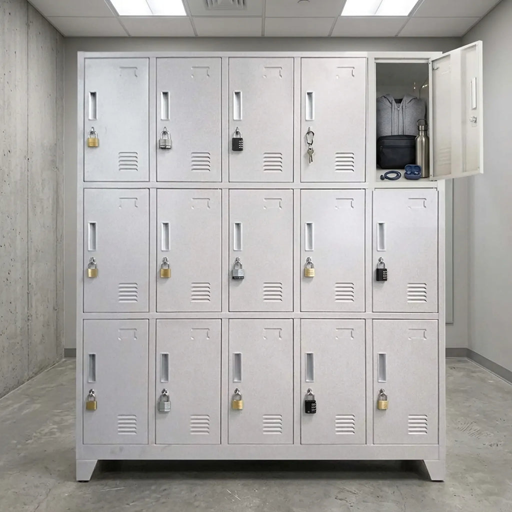 Locker 5 Cuerpos 15 Puertas con Porta Candado
