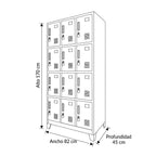 Locker 3 Cuerpos 12 Puertas con Porta Candado