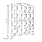 Locker 5 Cuerpos 20 Puertas con Porta Candado