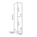 Locker 1 Cuerpo 2 Puertas con Porta Candado
