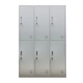 Locker 3 Cuerpos 6 Puertas con Llave