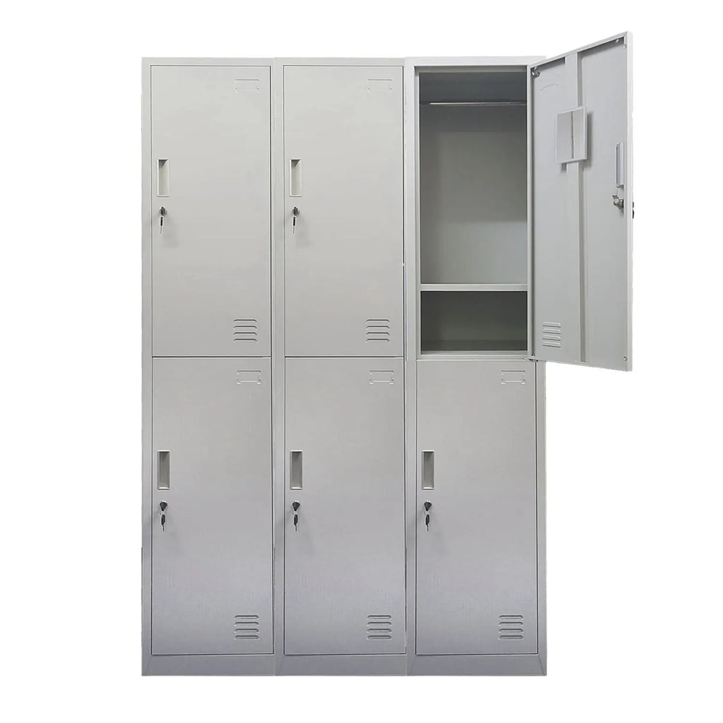 Locker 3 Cuerpos 6 Puertas con Llave