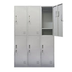 Locker 3 Cuerpos 6 Puertas con Llave