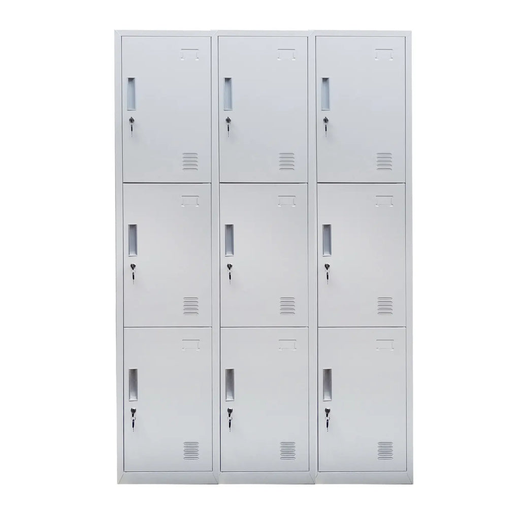 Locker 3 Cuerpos 9 Puertas con Llave