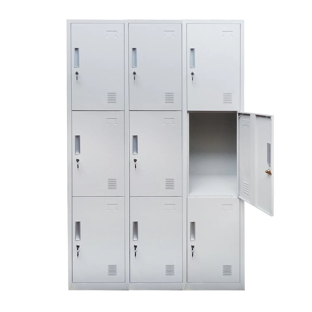 Locker 3 Cuerpos 9 Puertas con Llave