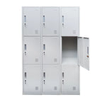 Locker 3 Cuerpos 9 Puertas con Llave