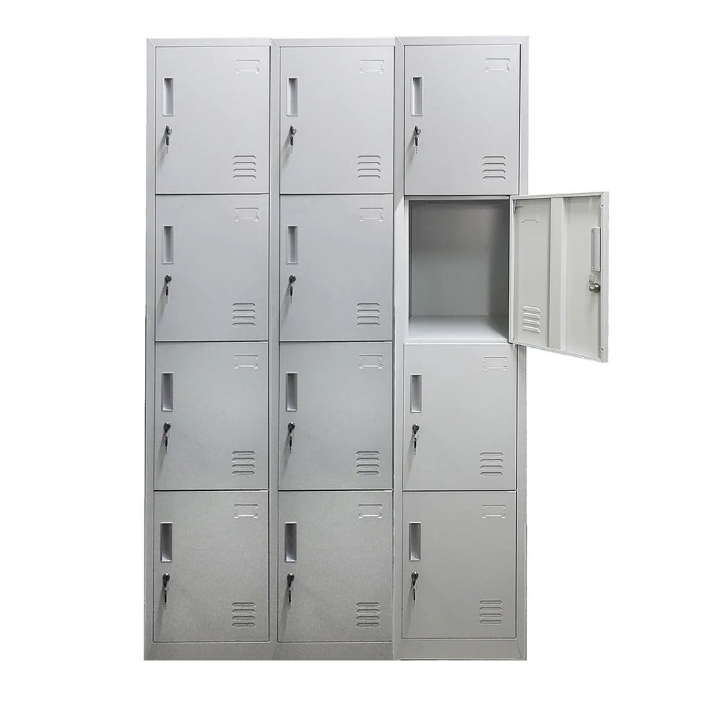 Locker 3 Cuerpos 12 Puertas con Llave