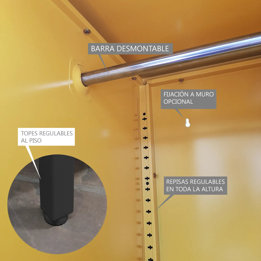 Locker Diseño Negro con Llave