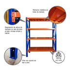 Mini Rack Estante Metálico 1500*500*2500 800kg