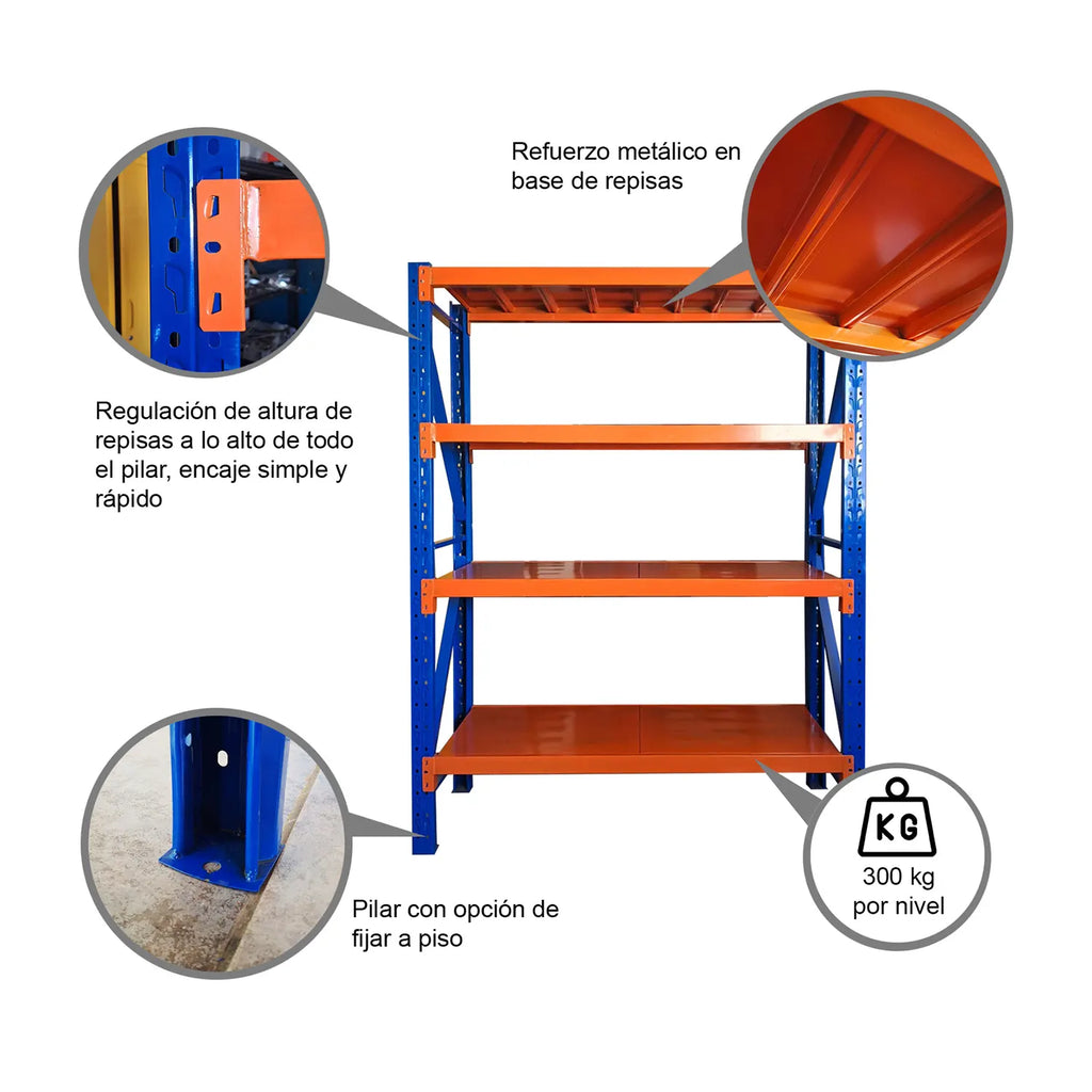 Mini Rack Estante Metálico 2000*600*2000 1200kg